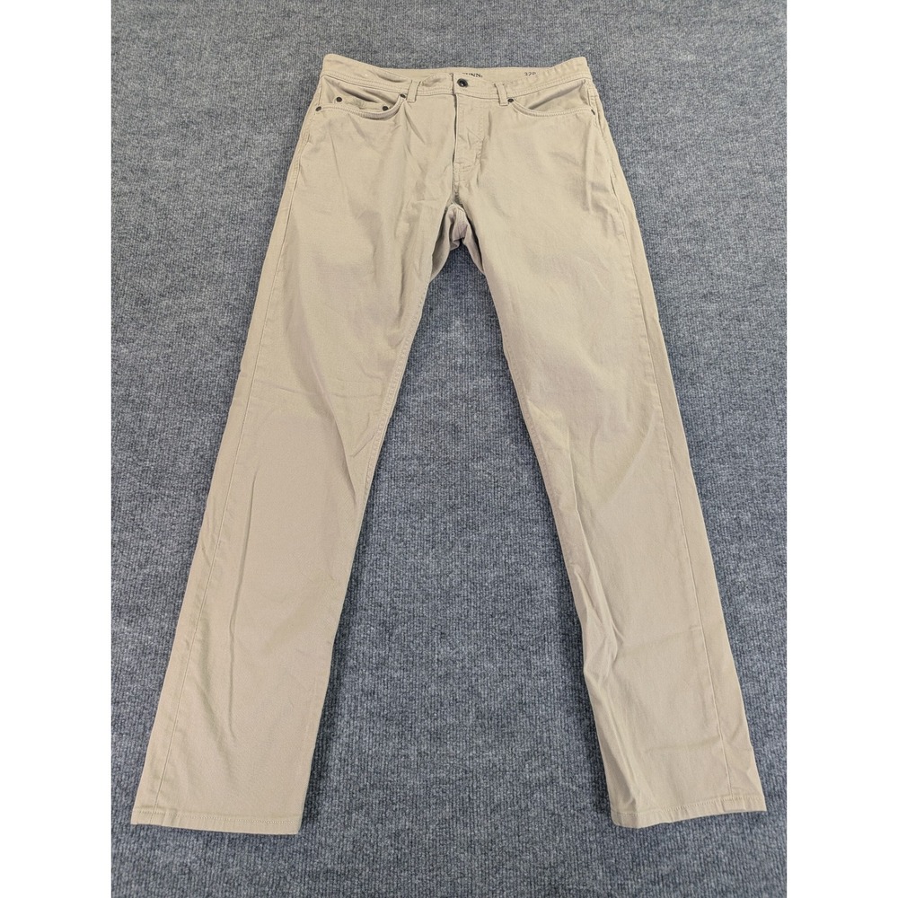 Rodd & Gunn Mens 32R Straight Leg Stretch Cotton Pants Cement Tan VJ0450